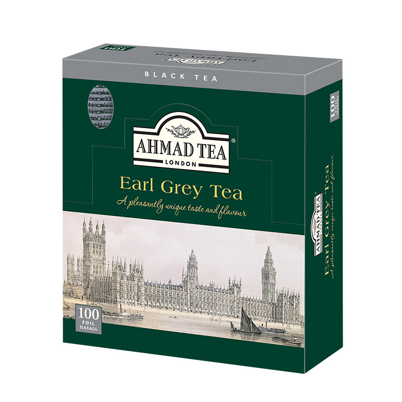 Ahmad Tea London Earl Grey Tea100 torebek w kopertach aluminiowych