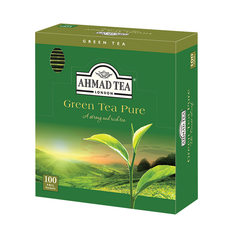 Ahmad Tea London Green Tea Pure100 torebek w kopertach aluminiowych