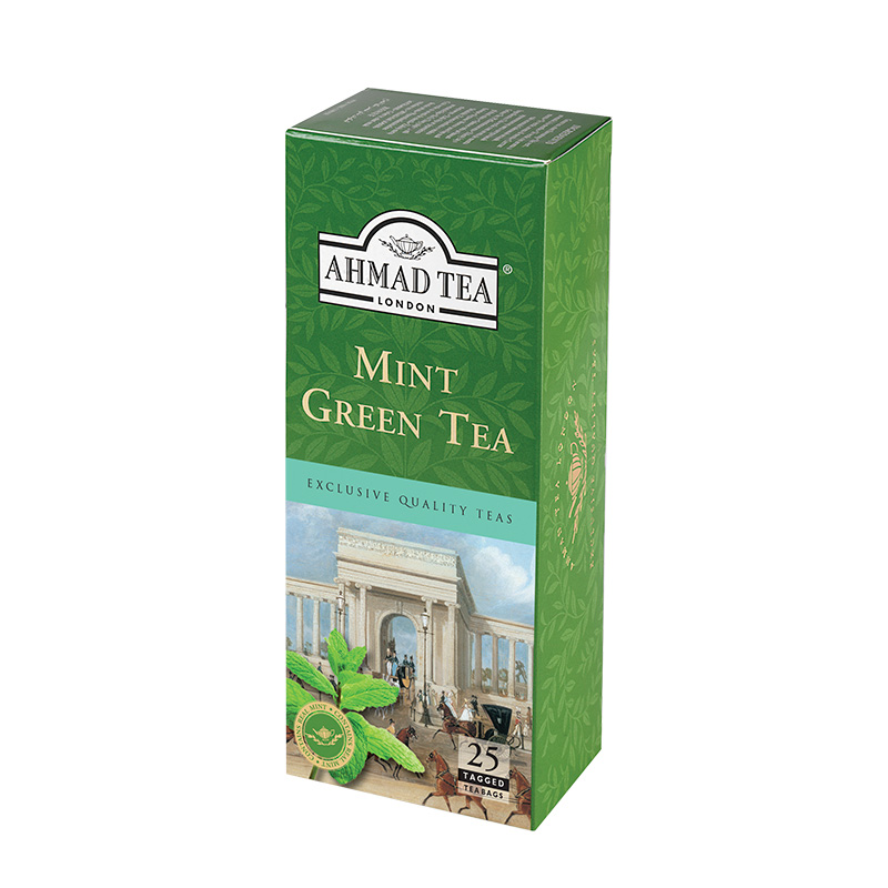 Ahmad Tea London Mint Green Tea25 torebek z zawieszką