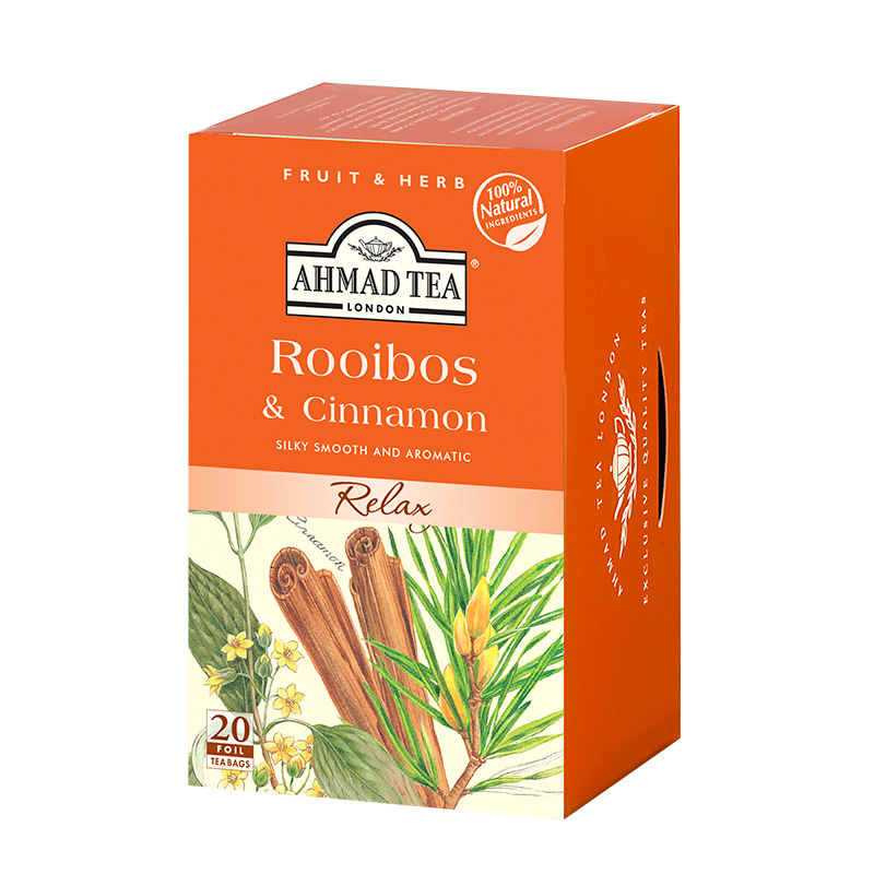 Ahmad Tea London Rooiboos Cinnamon20 torebek w kopertach aluminiowych